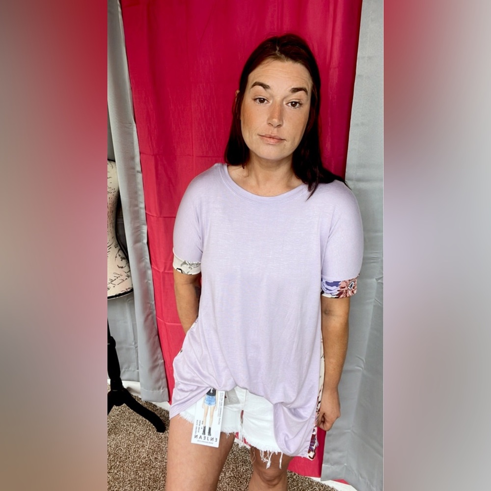 The Lilac Floral Criss Cross Top